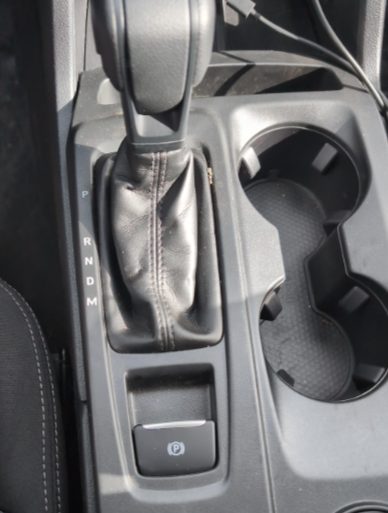 photo of electronic parking brake switch below Ranger gearshift